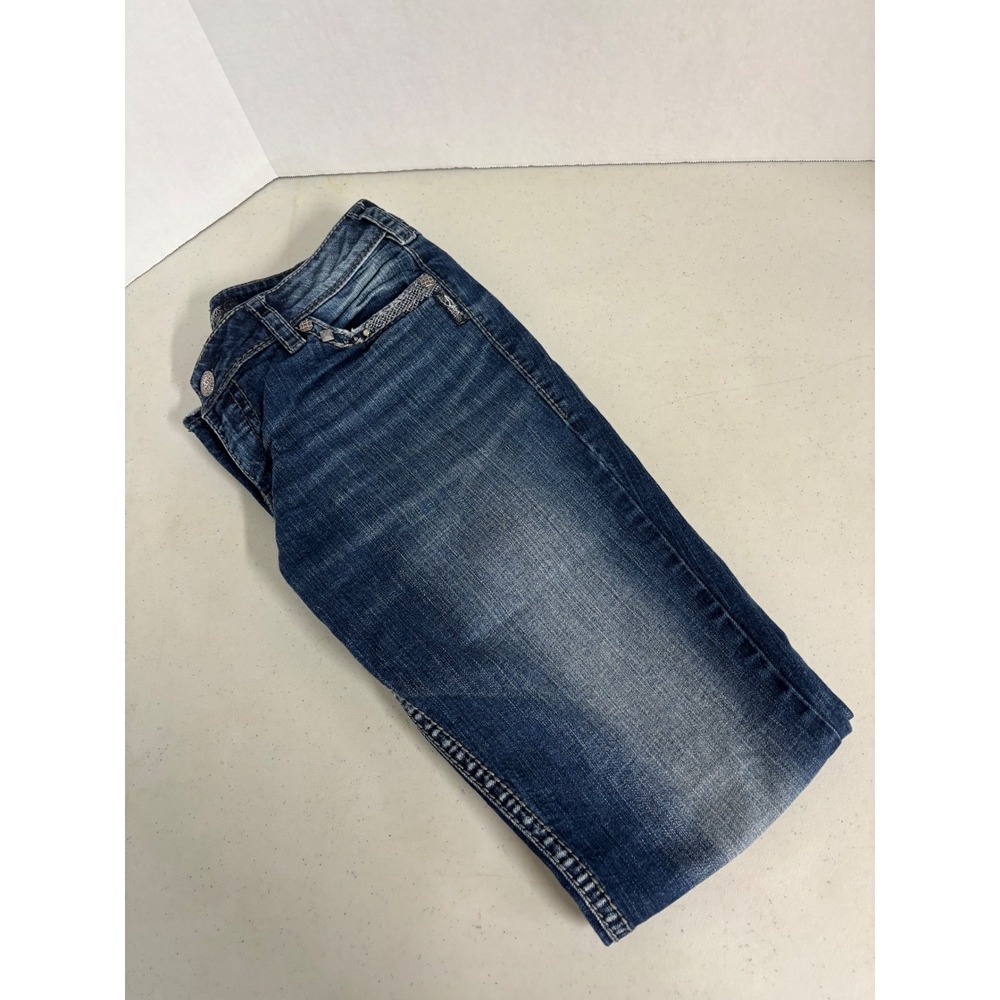 Silver Jeans Co Suki Mid Rise Bootcut Embellished Flap‎ Pocket Jeans W31 L33